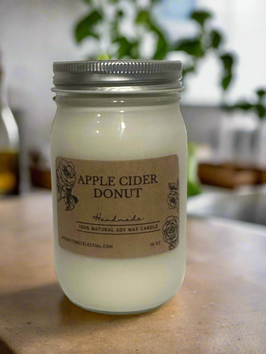 16 oz Glass Jar Soy Wax Candles / Fall - Winter Season Scents
