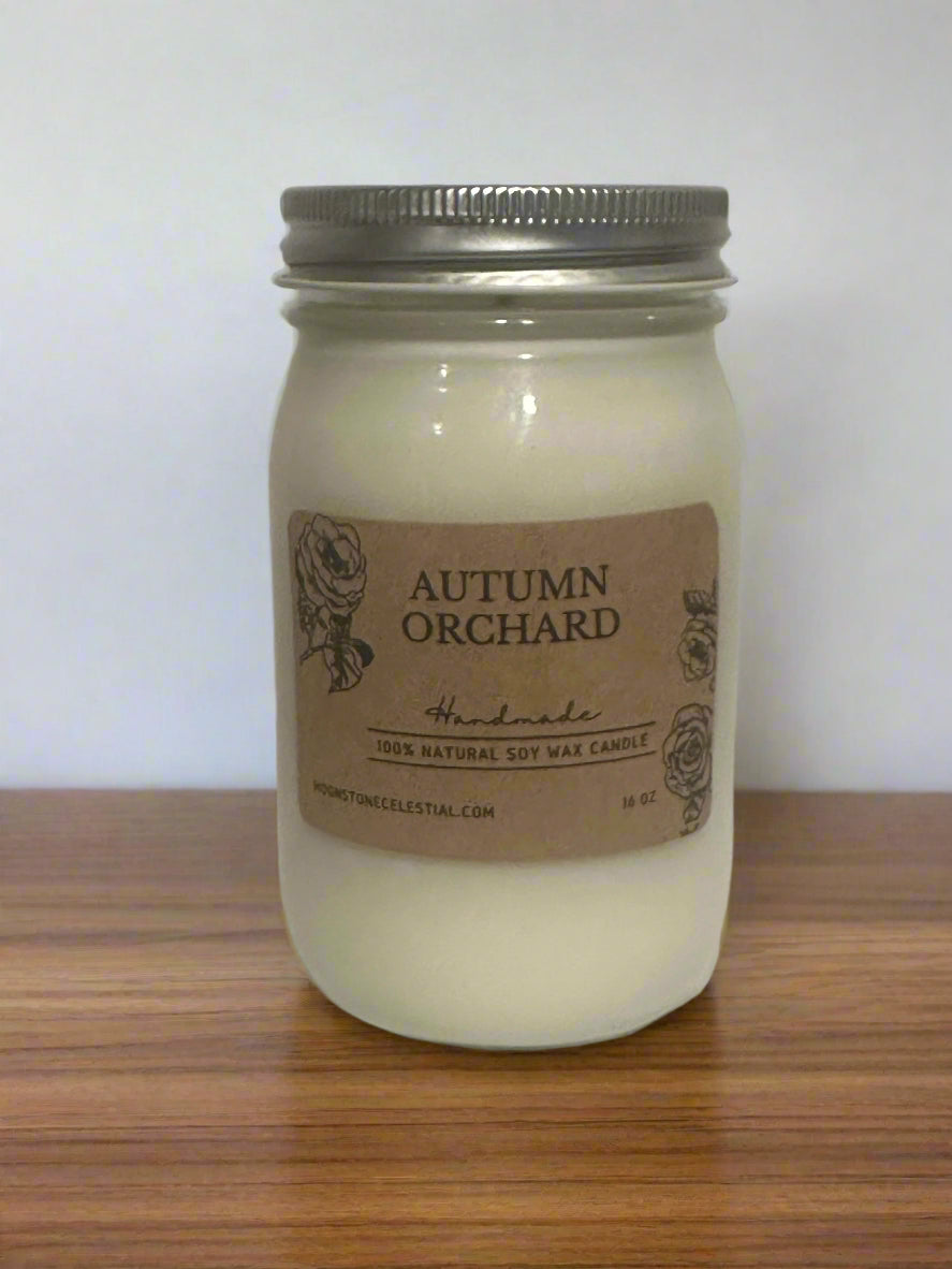 16 oz Glass Jar Soy Wax Candles / Fall - Winter Season Scents