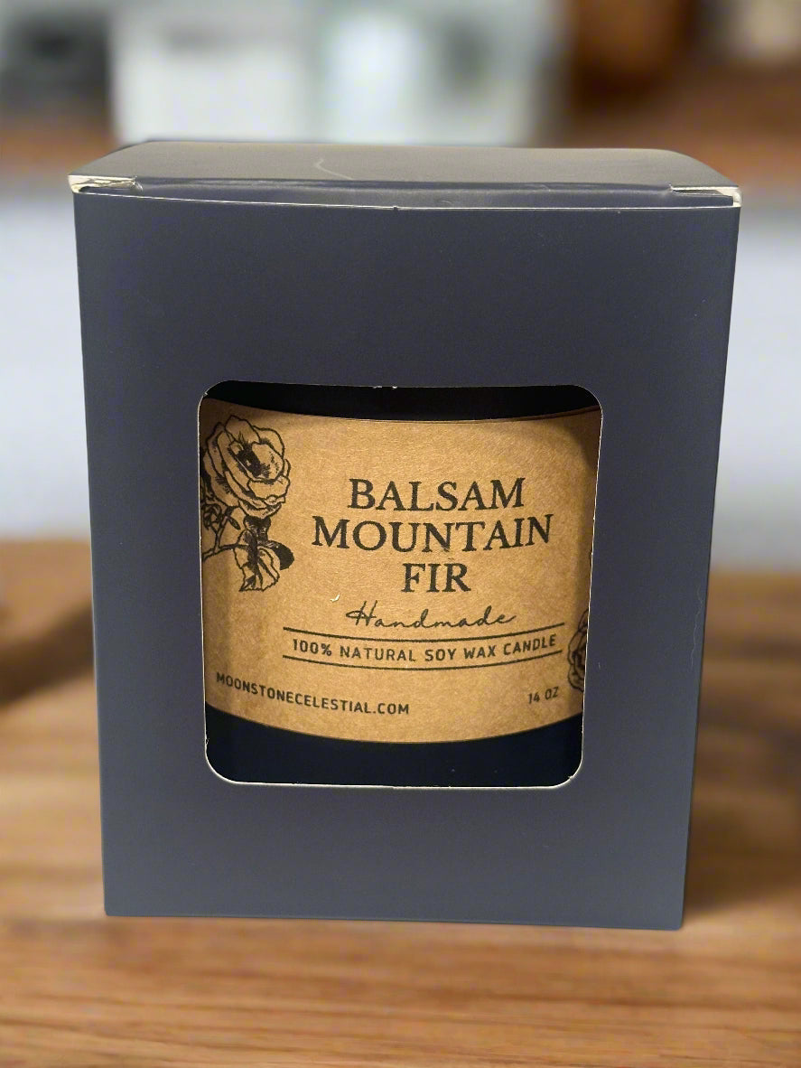 14 oz Soy Wax Candles / Fall - Winter Season Scents / Blue Glass Jars
