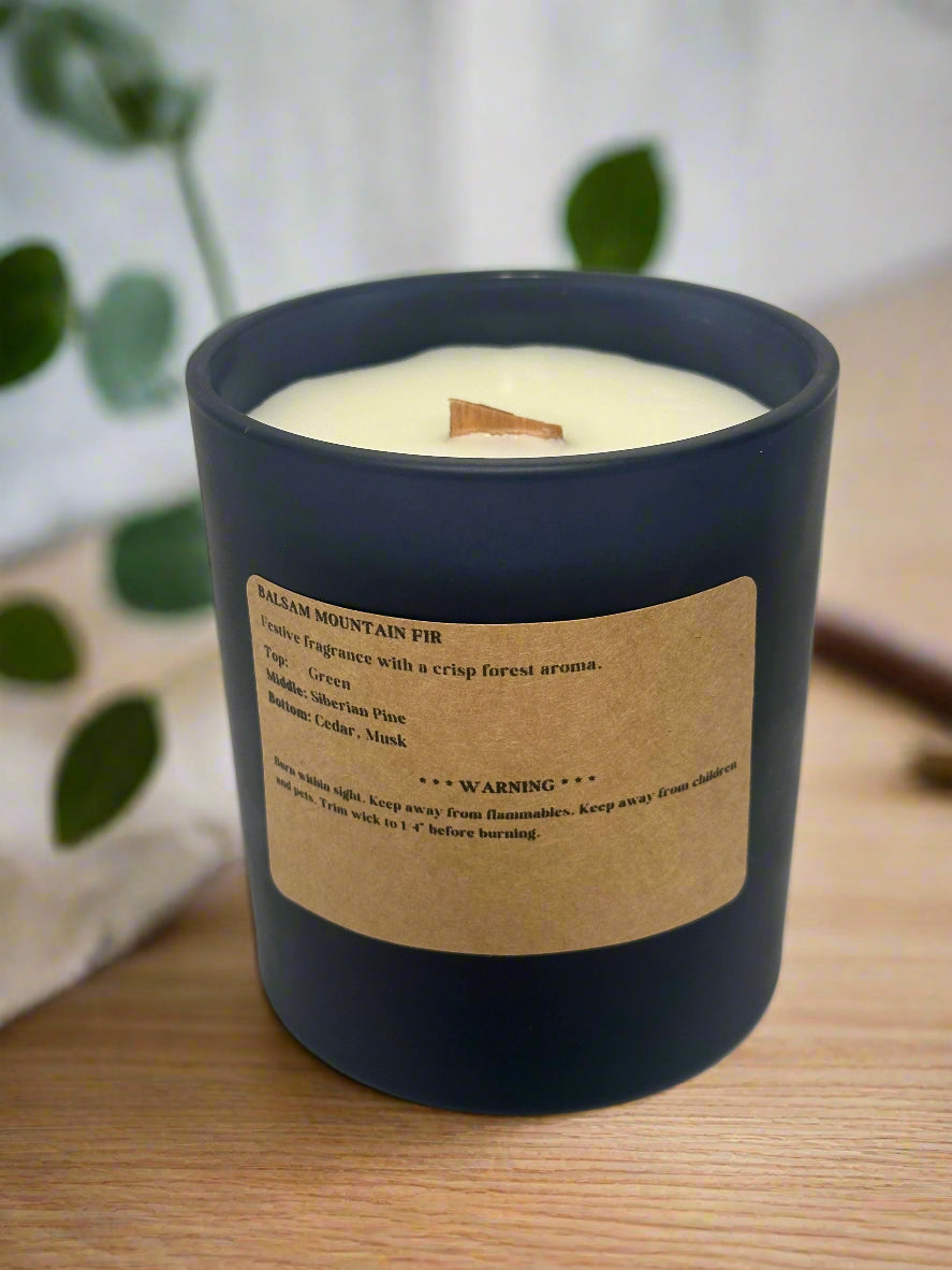 14 oz Soy Wax Candles / Fall - Winter Season Scents / Blue Glass Jars