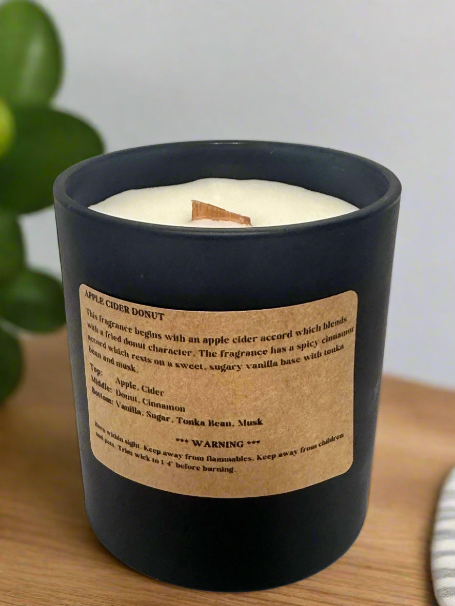 14 oz Soy Wax Candles / Fall - Winter Season Scents / Blue Glass Jars