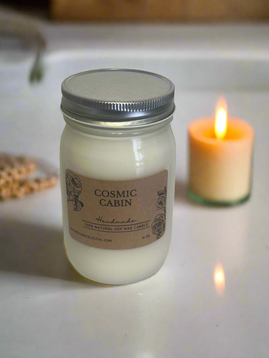 16 oz Glass Jar Soy Wax Candles / Fall - Winter Season Scents