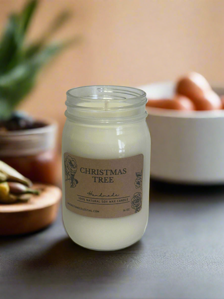16 oz Glass Jar Soy Wax Candles / Fall - Winter Season Scents