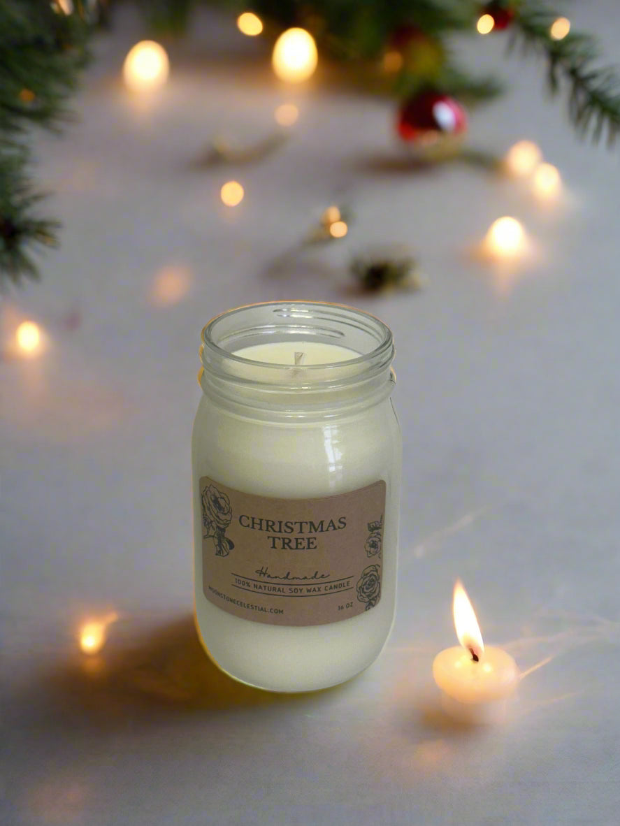 16 oz Glass Jar Soy Wax Candles / Fall - Winter Season Scents