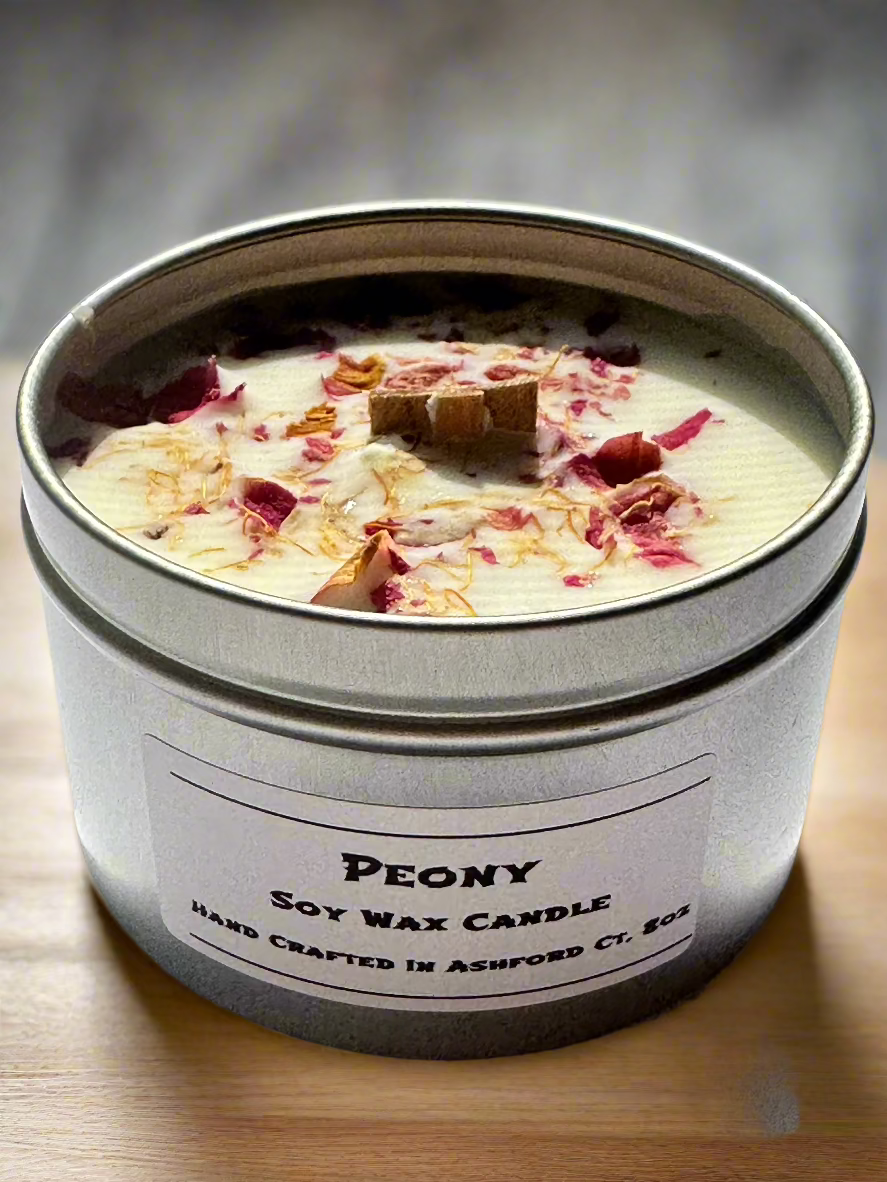 8 oz Herbal and Floral Candles, 100% Soy Wax, Wood Wick
