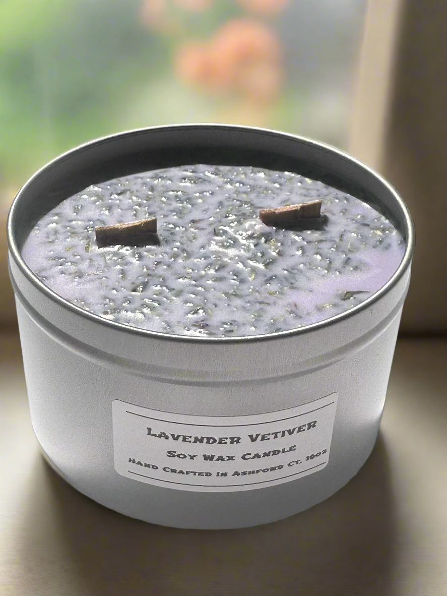 16 oz Herbal & Floral Dual Wood Wick Candle, 100% Soy Wax Candle