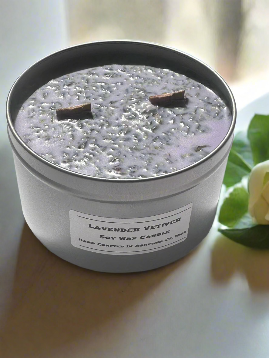 16 oz Herbal & Floral Dual Wood Wick Candle, 100% Soy Wax Candle