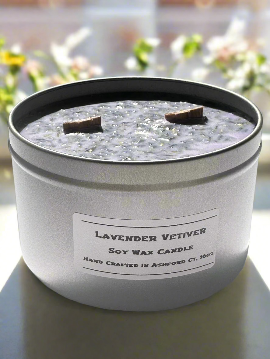 16 oz Herbal & Floral Dual Wood Wick Candle, 100% Soy Wax Candle