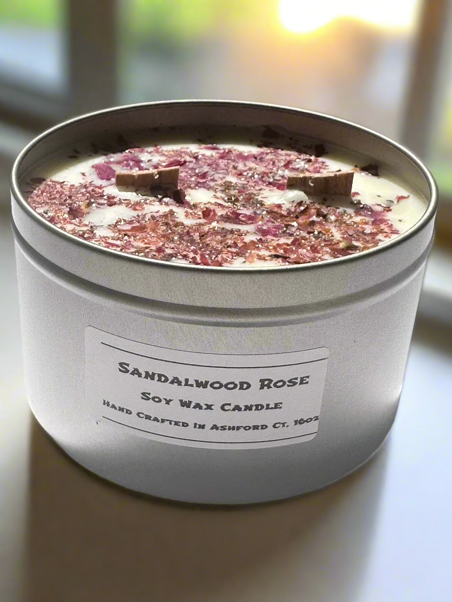 16 oz Herbal & Floral Dual Wood Wick Candle, 100% Soy Wax Candle