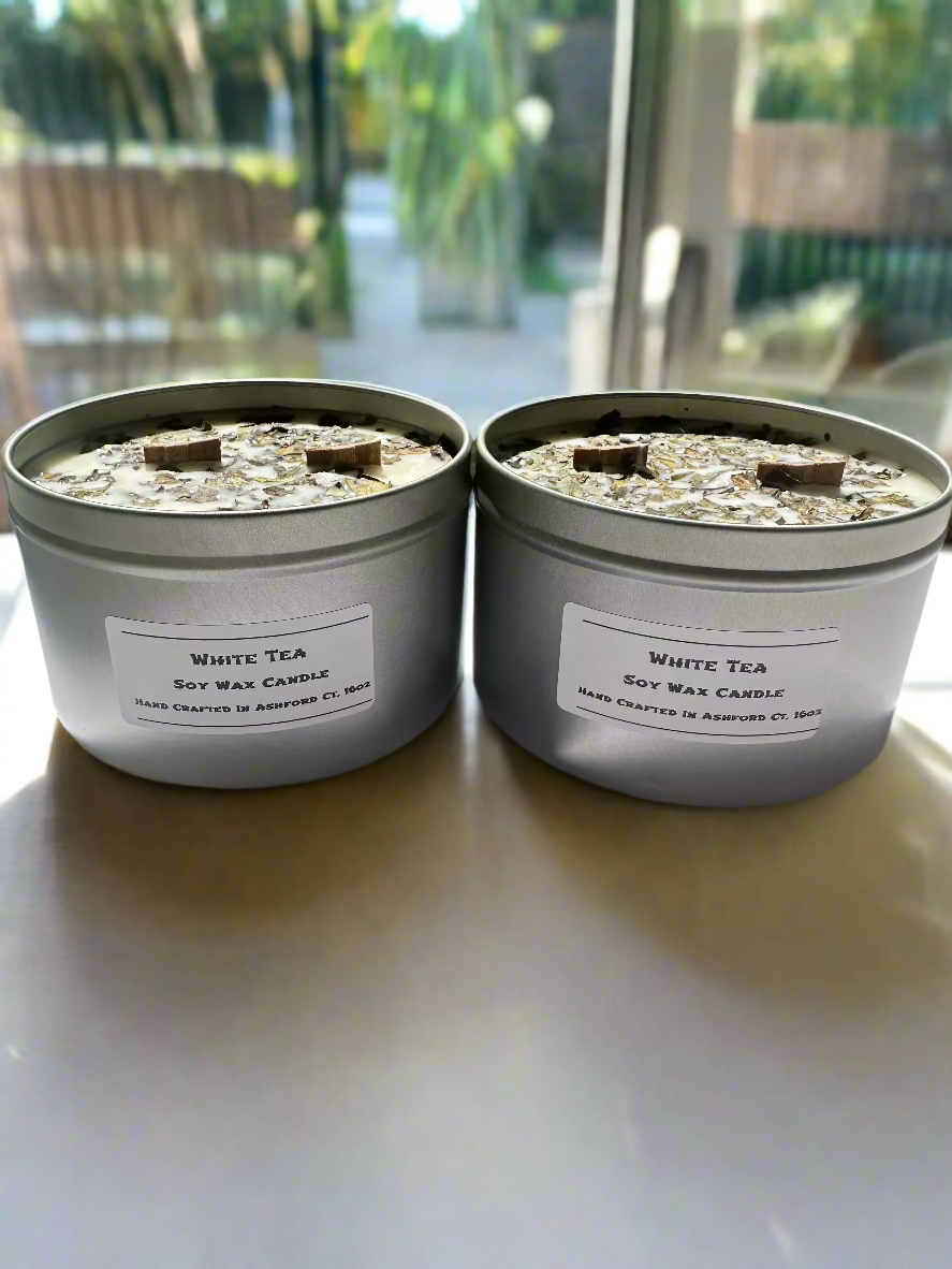16 oz Herbal & Floral Dual Wood Wick Candle, 100% Soy Wax Candle