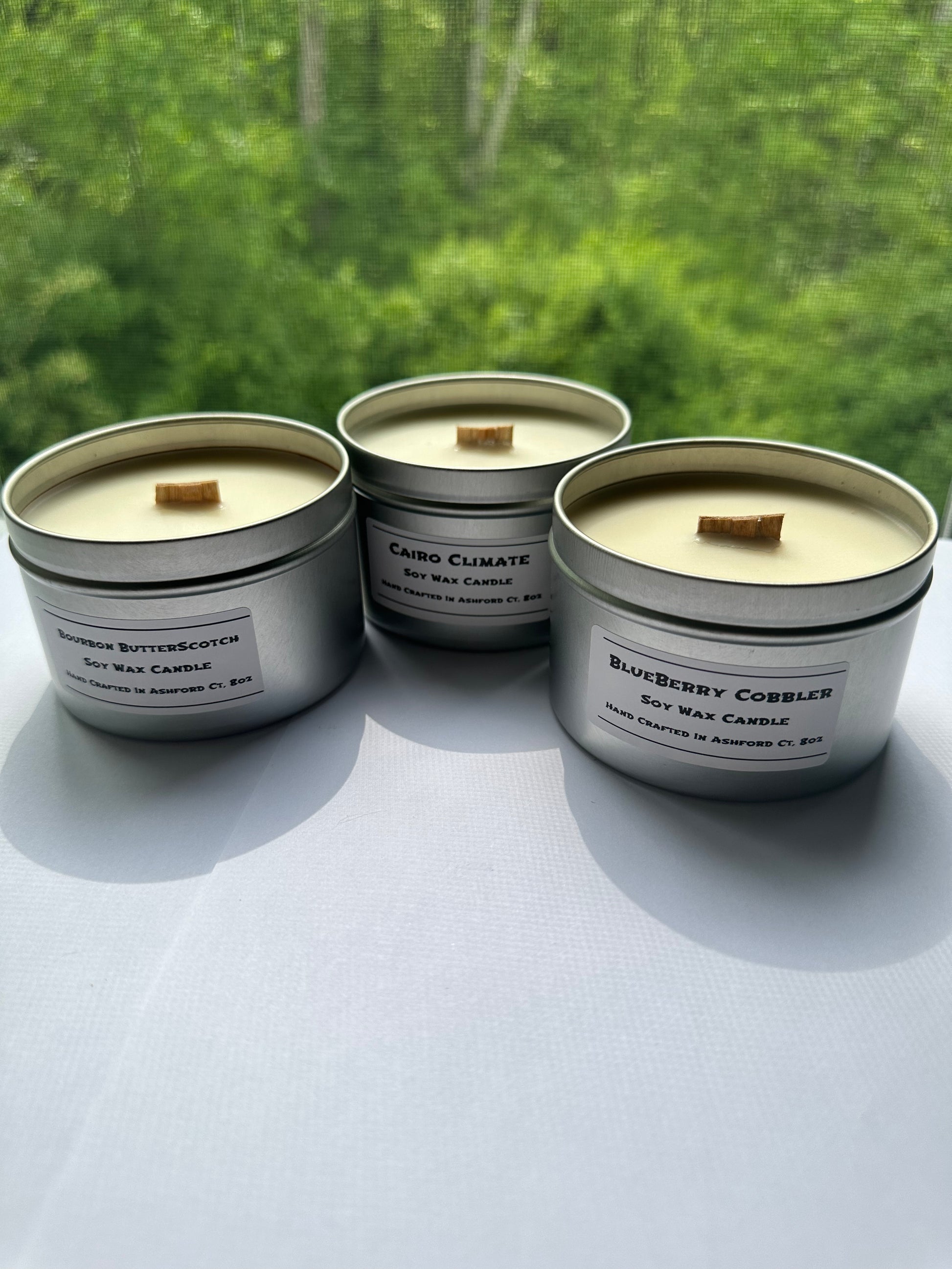 8 oz Crackling Wood Wick Soy Wax Candle-Evergreen – Middle River Breeze