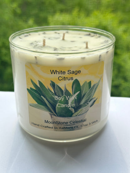 17oz 3 Wick Herbal & Floral Soy Wax Candle