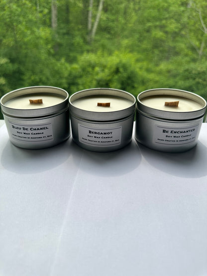  8oz Soy Wax Wood Wick Candle (Coconut Bliss) : Handmade Products